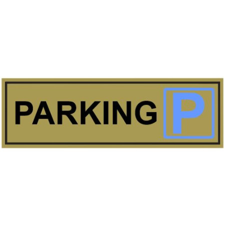 SENYAL INFORMACIO "PARKING" 165x045 ALUMINI DAURAT estandar