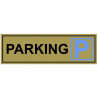 SENYAL INFORMACIO "PARKING" 165x045 ALUMINI DAURAT estandar
