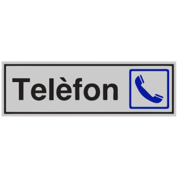SENYAL INFORMACIO "TELEFON" 175x055 ALUMINI estandar