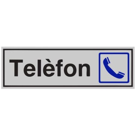 SENYAL INFORMACIO "TELEFON" 175x055 ALUMINI estandar