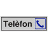 SENYAL INFORMACIO "TELEFON" 175x055 ALUMINI estandar