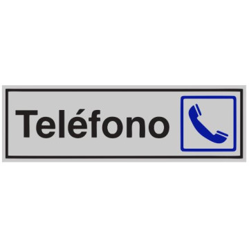 SENYAL INFORMACIO "TELEFONO" 175x055 ALUMINI estandar