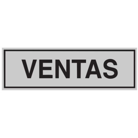 SENYAL INFORMACIO "VENTAS" 175x055 ALUMINI estandar