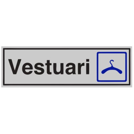 SENYAL INFORMACIO "VESTUARI" 175x055 ALUMINI estandar