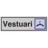SENYAL INFORMACIO "VESTUARI" 175x055 ALUMINI estandar