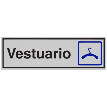 SENYAL INFORMACIO "VESTUARIO" 175x055 ALUMINI estandar
