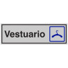 SENYAL INFORMACIO "VESTUARIO" 175x055 ALUMINI estandar