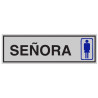 SENYAL INFORMACIO WC DONA "SEÑORA" 175x055 ALUMINI estandar