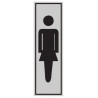 SENYAL INFORMACIO WC DONA 055x175 ALUMINI estandar