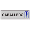 SENYAL INFORMACIO WC HOME "CABALLERO" 175x055 ALUMINI estandar