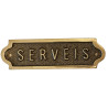 SENYAL INFORMACIO WC "SERVEIS" 140x040mm FUNDICIO BRONZE