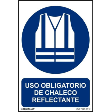 SENYAL OBLIGACIO "OBLIGATORIO USO CHALECO REFLECTANTE" 210x300 P