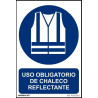 SENYAL OBLIGACIO "OBLIGATORIO USO CHALECO REFLECTANTE" 210x300 P