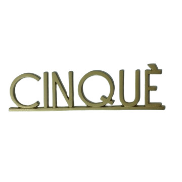 PLACA PISOS FUNDICIO  60mm ALUMINI PINTAT DAURAT "CINQUE"