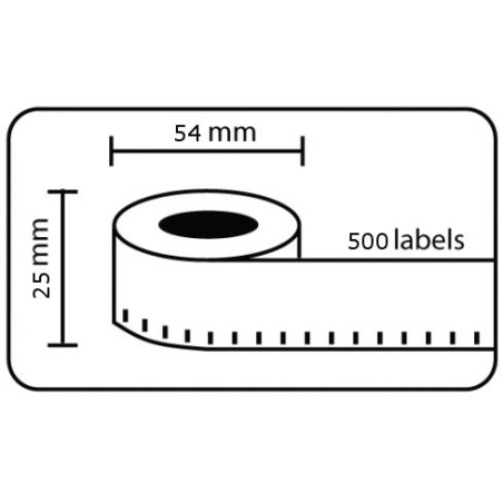 ETIQUETES C DYMO LW 25x54 (1x500u.) S722520/11352 CHIP