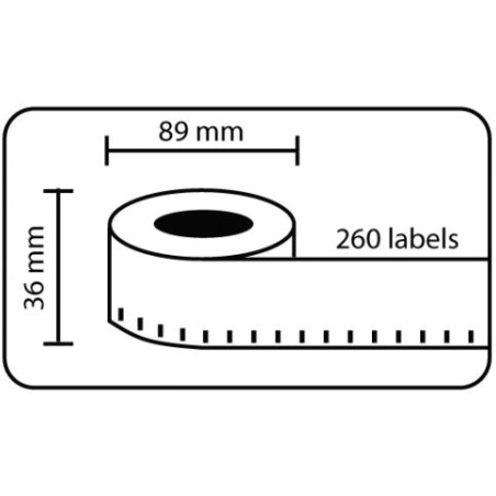 ETIQUETES C DYMO LW 36x89 (260u.) S0722400/99012 CHIP