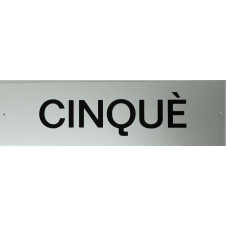 PLACA PISOS ALUMINI PLATA  "CINQUE" 330x095