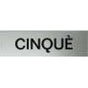 PLACA PISOS ALUMINI PLATA  "CINQUE" 330x095