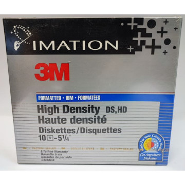 DISKETTE 5" 1/4 HD FMT 3M (10u)