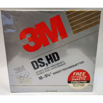 DISKETTE 5" 1/4 HD FMT 3M (10u)