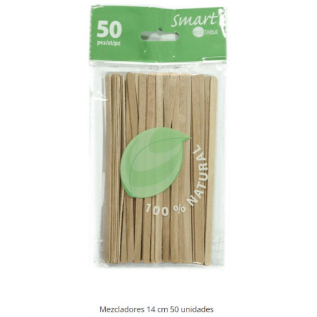 CULLARETA PALETINA PER CAFE de FUSTA 14cm x 5mm (50u)