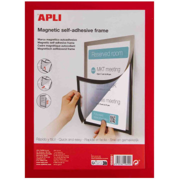 MARC MAGNETIC MEGAFRAME A4 VERMELL / PLATA / NEGRE (1u.) APLI 19