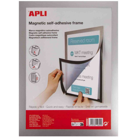 MARC MAGNETIC MEGAFRAME A4 VERMELL / PLATA / NEGRE (1u.) APLI 19