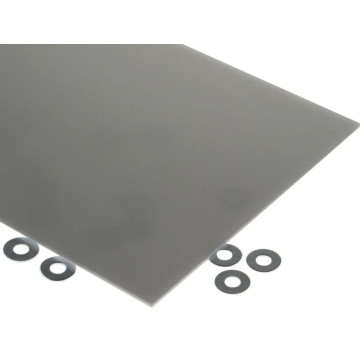 PLACA F METACRILAT OPAC NACARAT PLATA 03mm