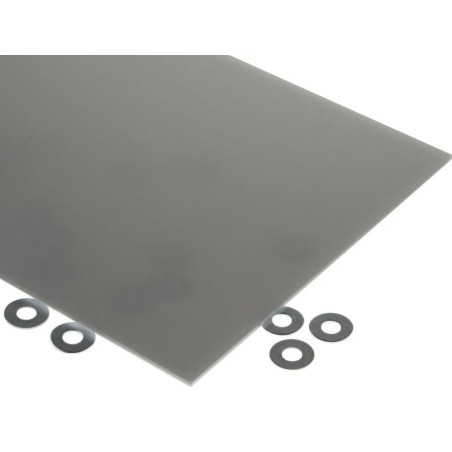 PLACA F METACRILAT OPAC NACARAT PLATA 03mm