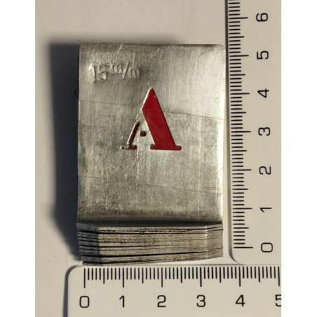 PLANTILLA NUMEROS/LLETRES ZINC 15/20/25/30/35/40/50/55/60/65MM