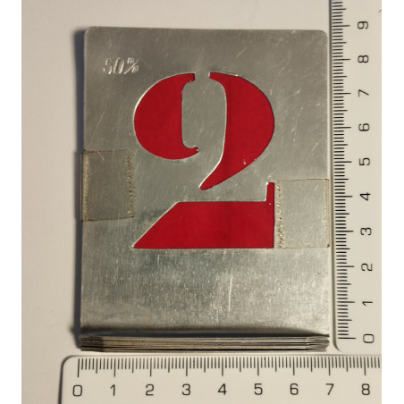 PLANTILLA NUMEROS/LLETRES ZINC 15/20/25/30/35/40/50/55/60/65MM