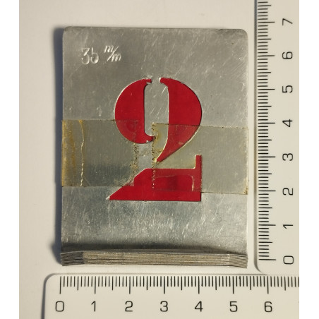 PLANTILLA NUMEROS/LLETRES ZINC 15/20/25/30/35/40/50/55/60/65MM