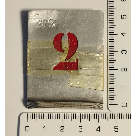 PLANTILLA NUMEROS/LLETRES ZINC 15/20/25/30/35/40/50/55/60/65MM
