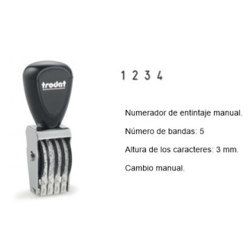 NUMERADOR MANUAL  3 mm  4 BANDES