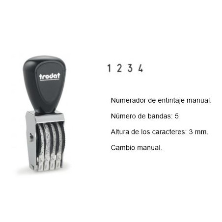 NUMERADOR MANUAL  3 mm  4 BANDES