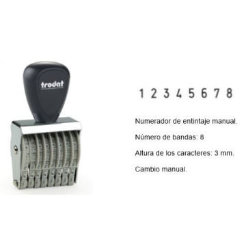 NUMERADOR MANUAL  3 mm  8 BANDES