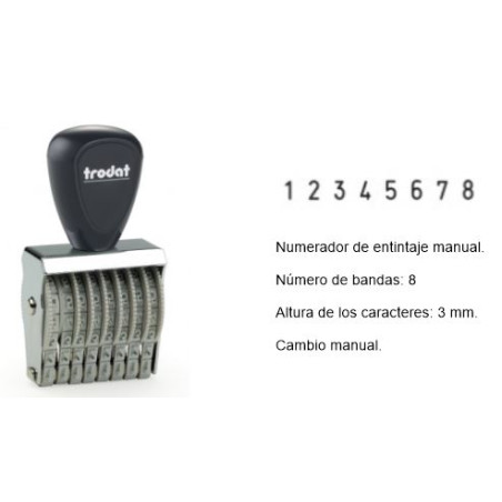 NUMERADOR MANUAL  3 mm  8 BANDES