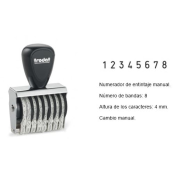 NUMERADOR MANUAL  4 mm  8 BANDES
