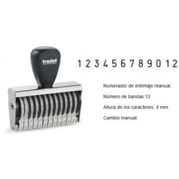 NUMERADOR MANUAL  4 mm 12 BANDES