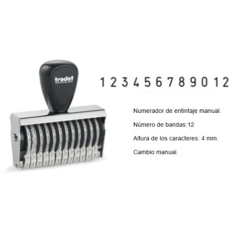 NUMERADOR MANUAL  4 mm 12 BANDES