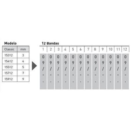 NUMERADOR MANUAL  4 mm 12 BANDES