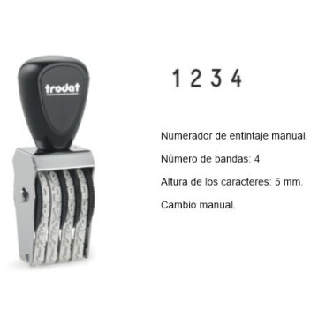 NUMERADOR MANUAL  5 mm  4 BANDES