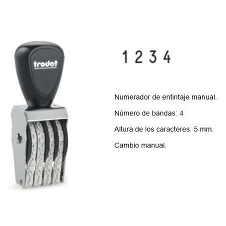 NUMERADOR MANUAL  5 mm  4 BANDES