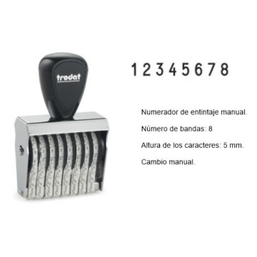 NUMERADOR MANUAL  5 mm  8 BANDES