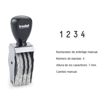 NUMERADOR MANUAL  7 mm  4 BANDES