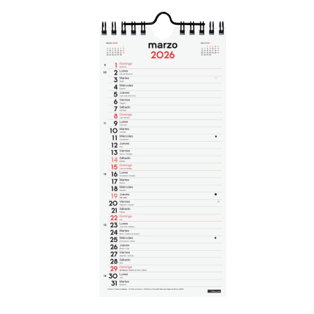 CALENDARI PARED ESP. M/V 110x2300 APU. SP FINOCAM AÑO 2025