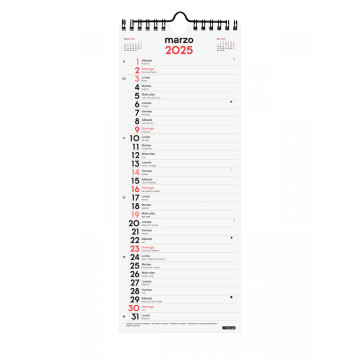 CALENDARI PARED ESP. M/V 130x330 APU. SP FINOCAM AÑO 2025