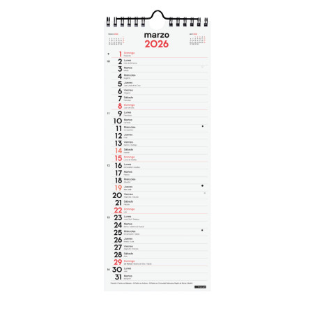 CALENDARI PARED ESP. M/V 130x330 APU. SP FINOCAM AÑO 2025