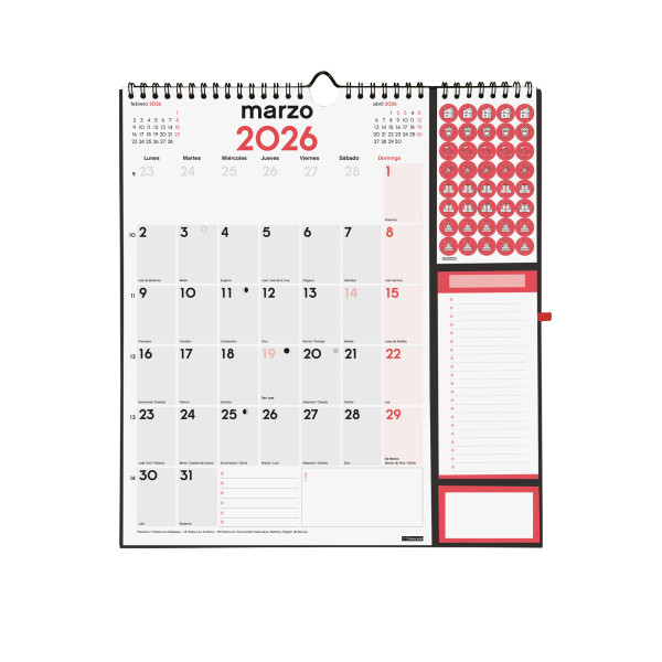 CALENDARI PARED ESP. M/V 300x330 APU. SP FINOCAM AÑO 2025 + BLOC CALENDARI PARED ESP. M/V 300x330 APU. SP FINOCAM AÑO 2025 + BLOC