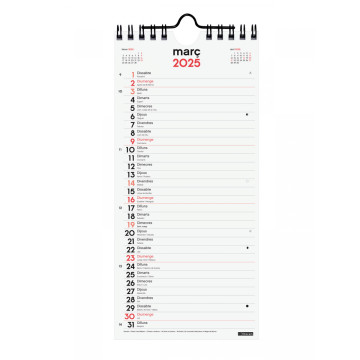 CALENDARI PARED ESP. M/V 110x235 APU. CAT FINOCAM ANY 2025